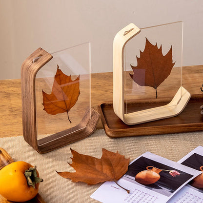 Noire Picture Frame - Handcrafted Walnut or Beech Wood, Dual-Sided Display