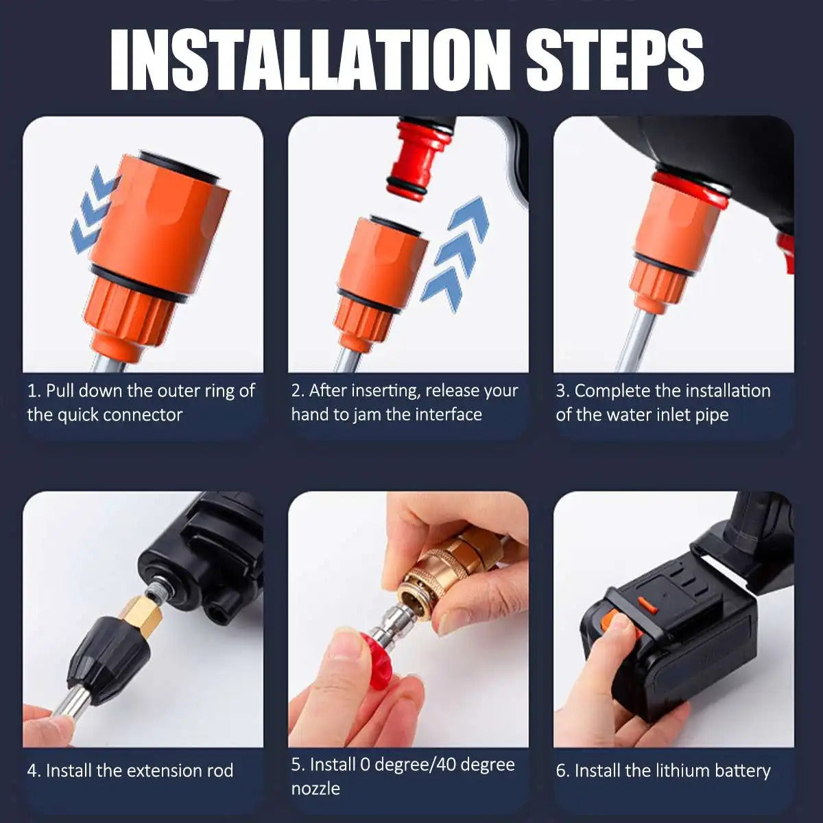Rechargeable Pressure Washer with Dual Battery Pack for Cars, Patios & Outdoor Cleaning – Portable Cordless Spray Gun