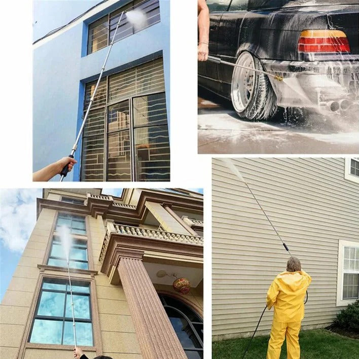 Extended Reach | High-Pressure Washer Wand Kit with 5 Spray Nozzles | 120-Inch Telescoping Design for Effortless Cleaning