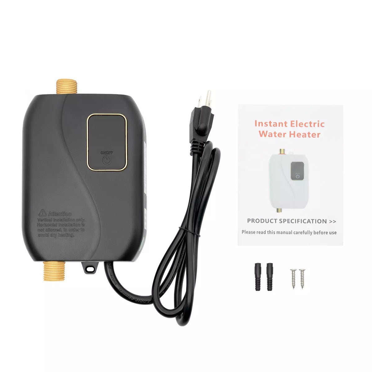 Instant Hot Water Heater | Electric Tankless Water Heater with LED Display | Compact Design for Space-Saving Efficiency