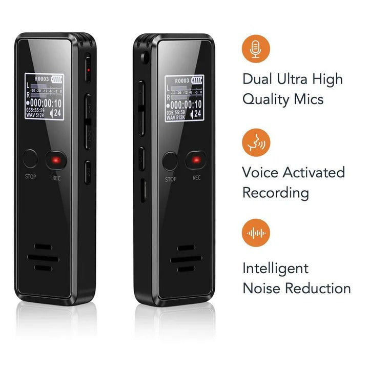 Smart Audio Recorder | Handheld Device with Voice Activation & 35-Hour Battery Life | Perfect for Lectures and Interviews