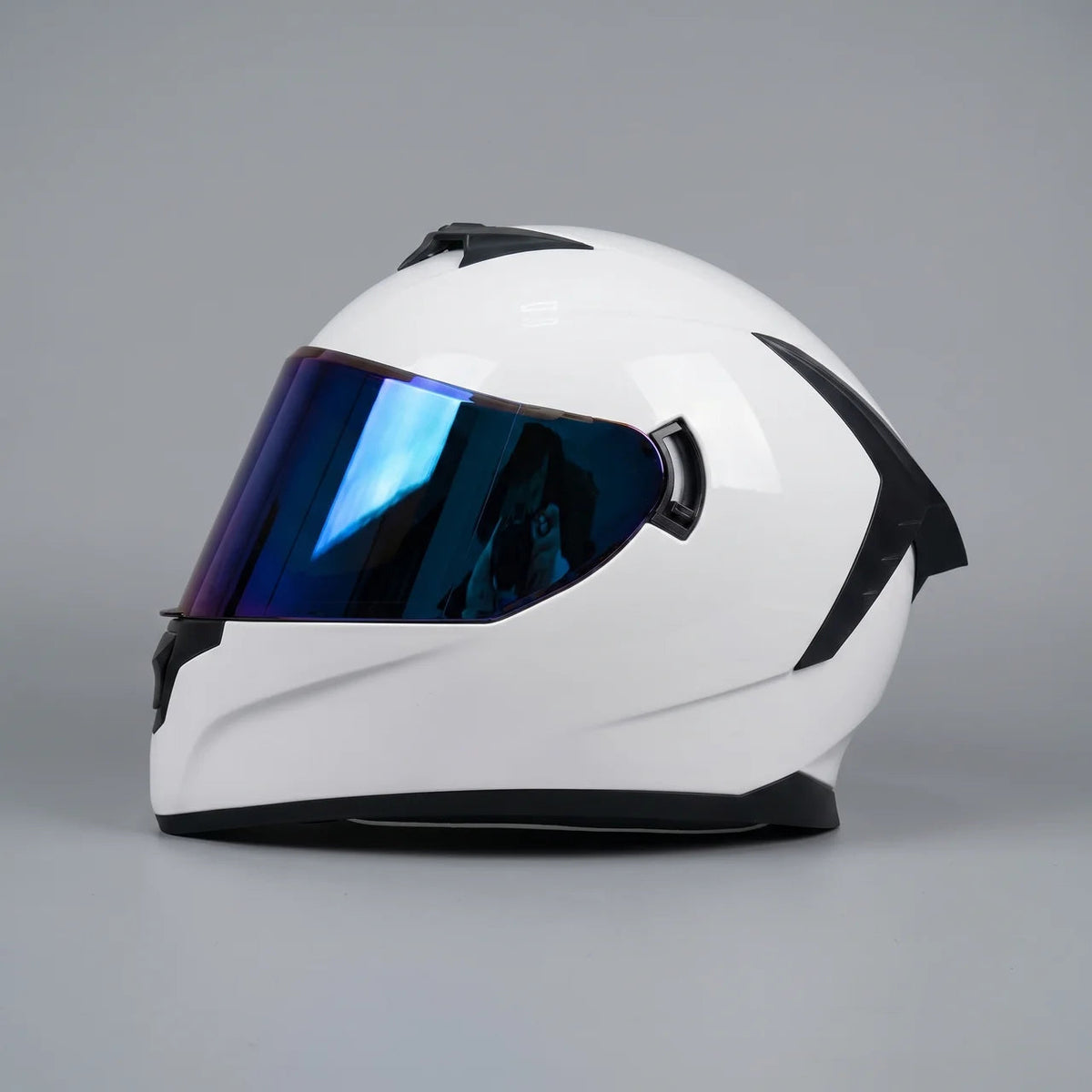 Racing Series | Motorcycle Helmet with Blue-Tint Visor | Full-Face Design for Comfort and Style