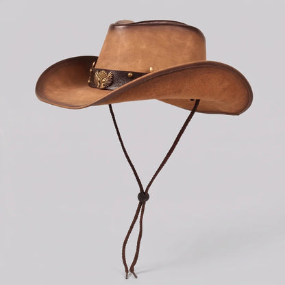 Western Collection | Black Cowboy Hat with Wide Brim & Vintage Accents | Rugged Style for Outdoor Adventures