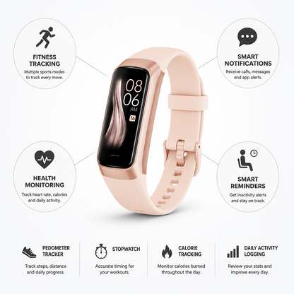 AMOLED Heart Rate & Activity Smartwatch