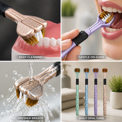 Ultra-Soft Three-Sided Deep-Cleaning Toothbrushes (4-Pack)