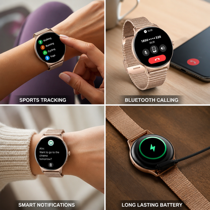1.43-Inch AMOLED Heart-Rate & Fitness Smartwatch