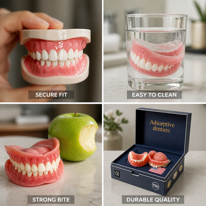 AI Bite-Mapped Custom-Fit Dentures (12-Hour Hold)