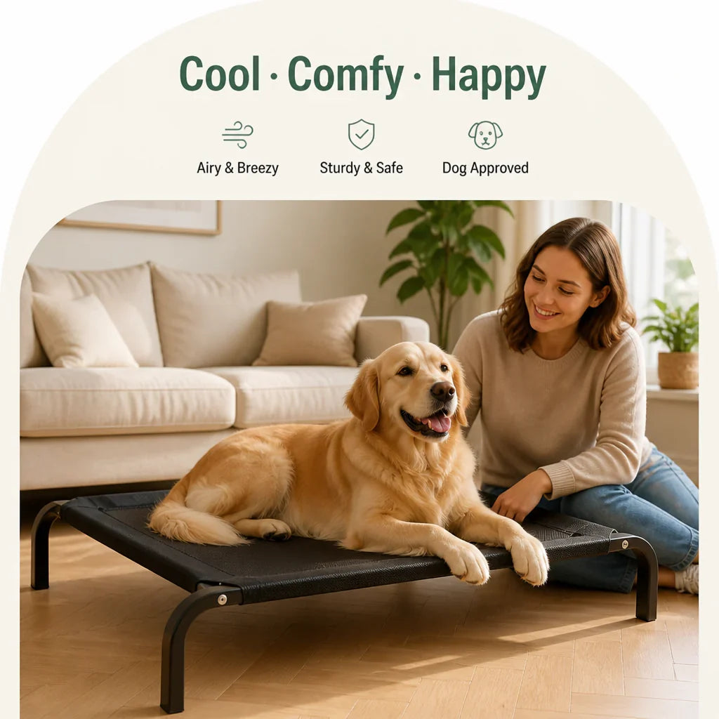 Ortekor Elevated & Foldable Canopy Dog Bed