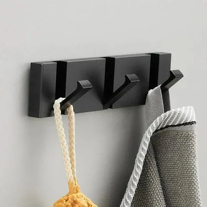 Flip-Up Aluminum Organizer Hanger for Entryway Bedroom Kitchen Closet Multi-Position Retractable Rack Mount System for Garments Linens Acces