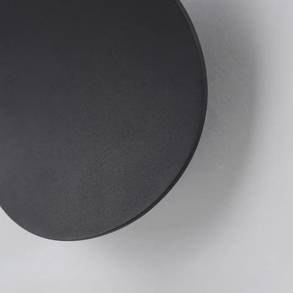 Round Metal Sconce 4-Pack Warm LED Indirect Glow Black Finish for Hallway Bedroom Living Room Contemporary Home Accent Lighting Minimalist M