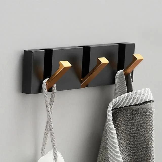 Flip-Up Aluminum Organizer Hanger for Entryway Bedroom Kitchen Closet Multi-Position Retractable Rack Mount System for Garments Linens Acces