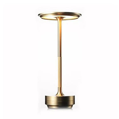 Rechargeable LED Table Lamp Touch Control 4 Brightness Levels Waterproof IP66 Metal Portable Battery Operated for Bedroom Living Room