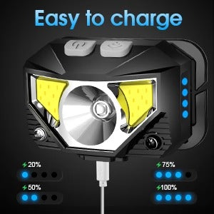 Bright LED Headlights with Motion Sensor, 2 Pack