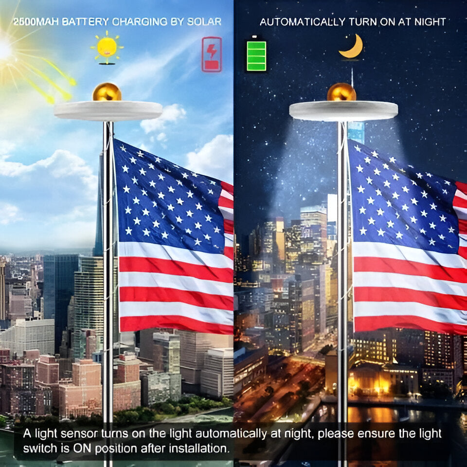 Outdoor Waterproof Flag Pole LED Light
