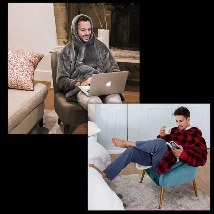 Cozy Adult Hooded Blanket Sweater