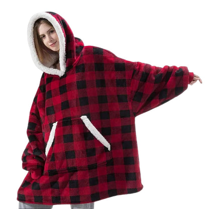 Cozy Adult Hooded Blanket Sweater