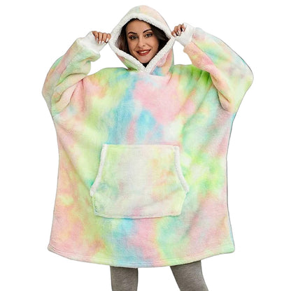 Cozy Adult Hooded Blanket Sweater