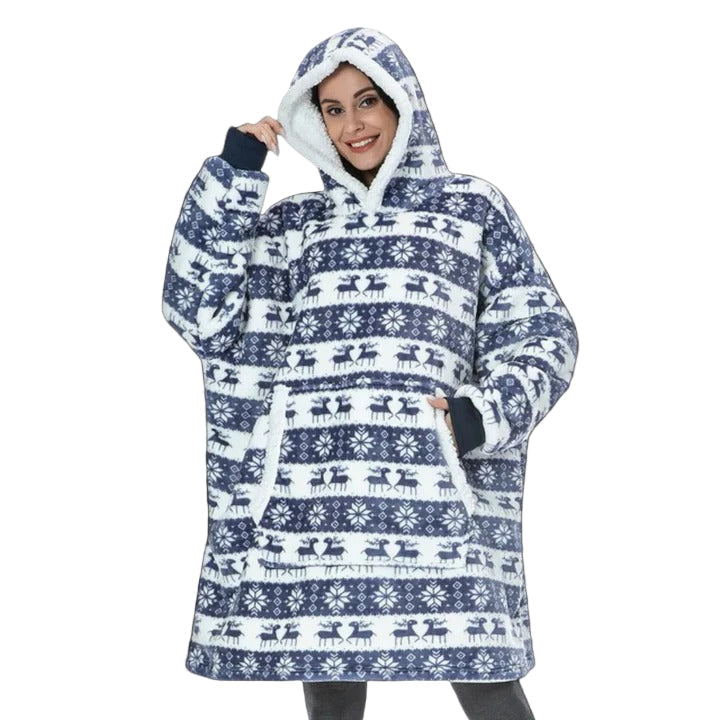 Cozy Adult Hooded Blanket Sweater