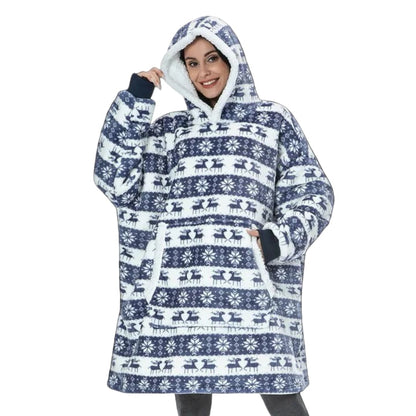 Cozy Adult Hooded Blanket Sweater