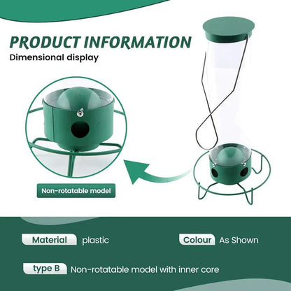 Wild Bird Feeder with Clear Plastic Tube