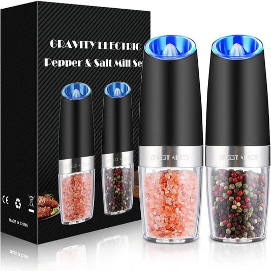 Automatic Salt and Pepper Mill Set with LED Light - Ortekor