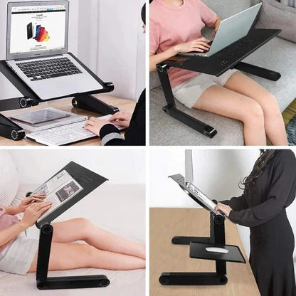 Portable Cooling Laptop Holder with Collapsible Base