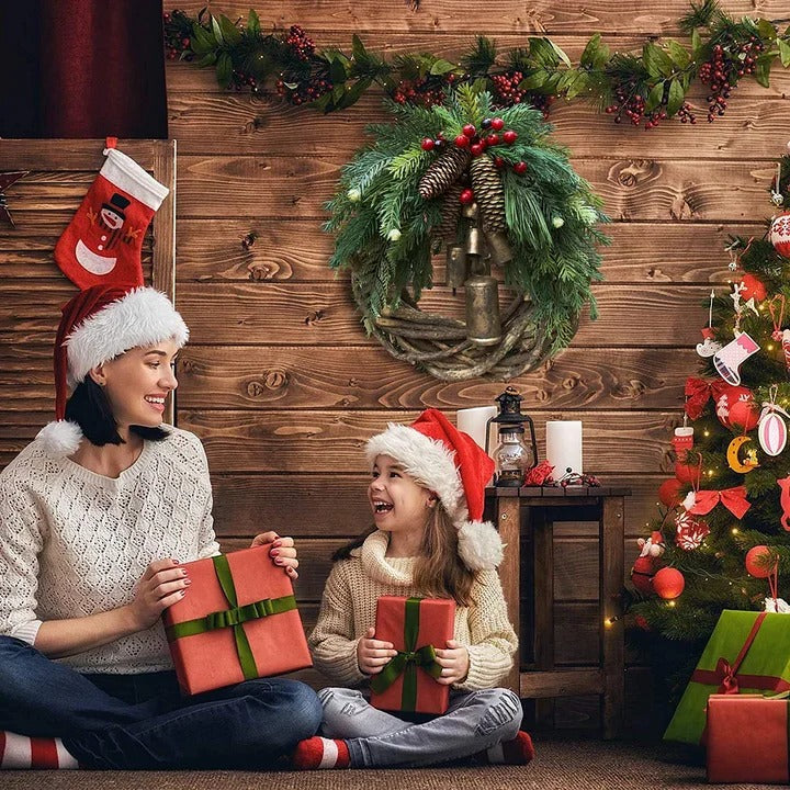 Festive Holiday Wreath, Rustic Christmas Door Decor