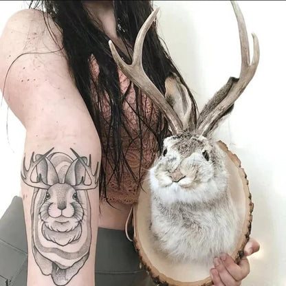 Decorative Wooden Jackalope Wall Art