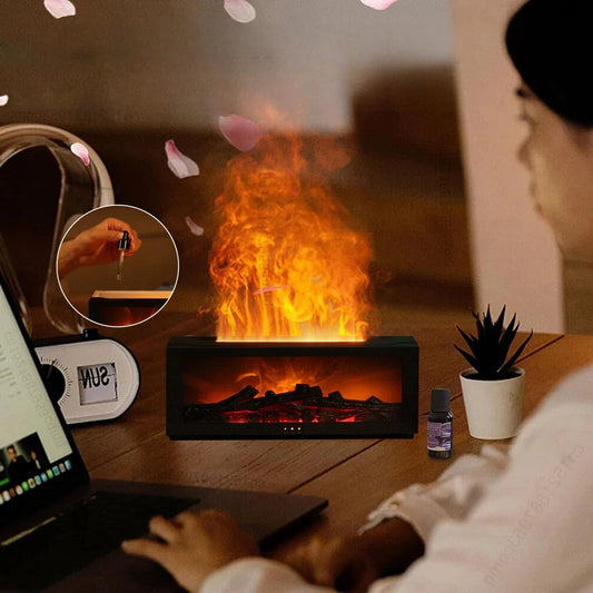 Compact Aroma Diffuser with LED Candle Effect - Ortekor