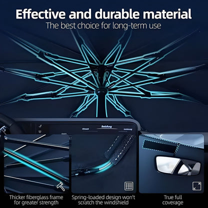 Portable Car Sun Shade with Compact Fold