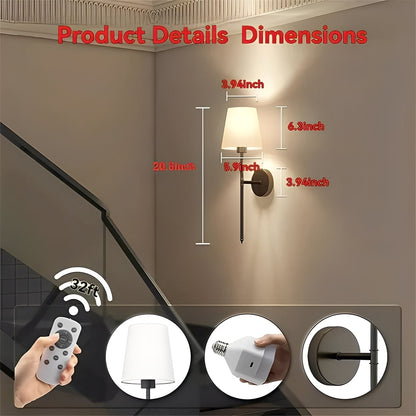 Color Changing LED Wall Lamps, Dimmable 2 Pack