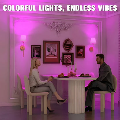 Color Changing LED Wall Lamps, Dimmable 2 Pack