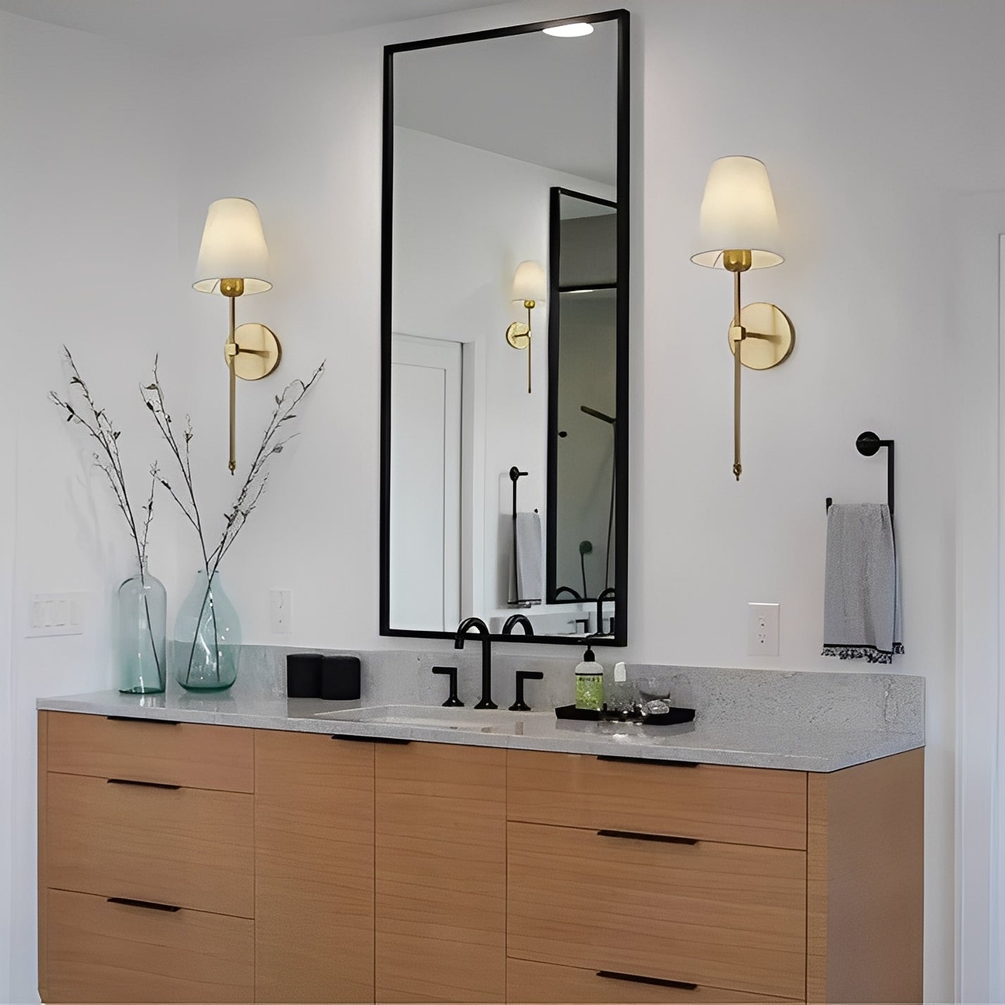 Color Changing LED Wall Lamps, Dimmable 2 Pack