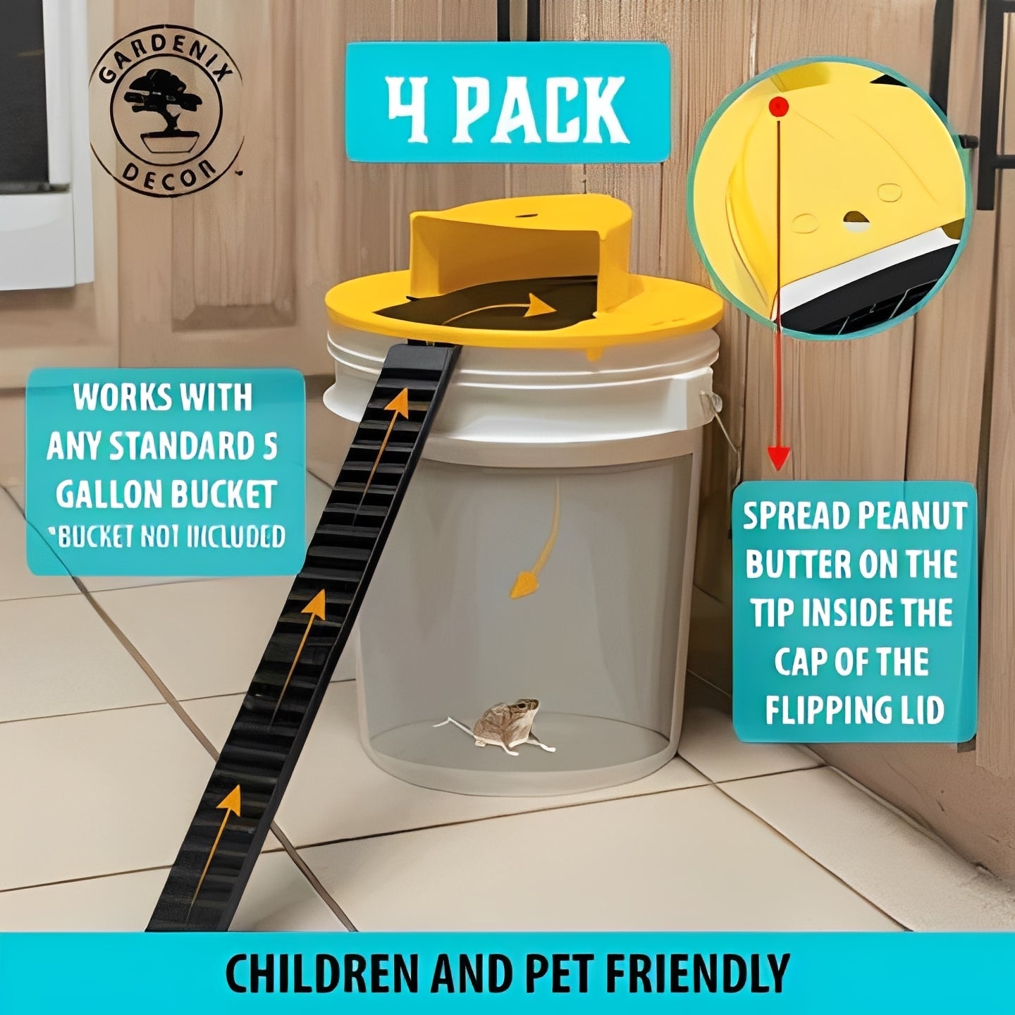 Humane Mouse Trap Kit, 4 Pack