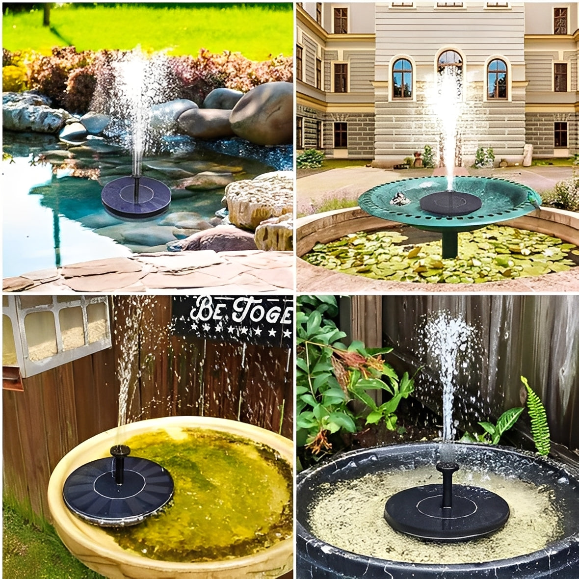 Outdoor Water Fountain Pump Kit for Garden Decor