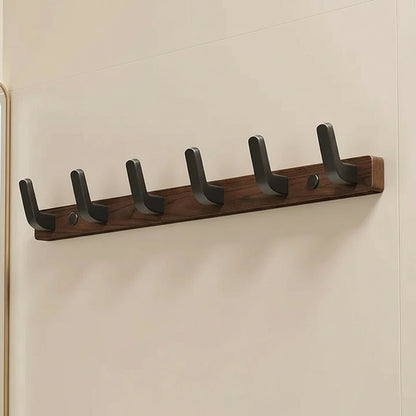 Rustic Wooden Wall Mounted Coat Rack