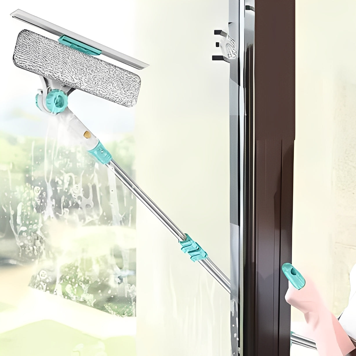 Extendable Window Scrubbing Brush Tool