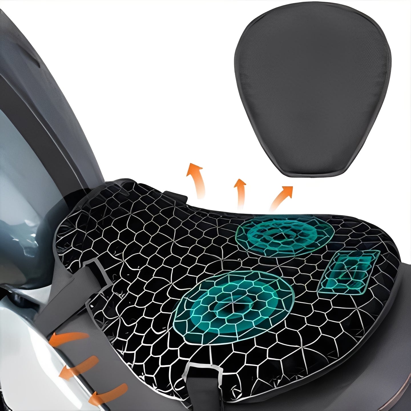 Comfortable Motorcycle Gel Seat Pad with Breathable Design