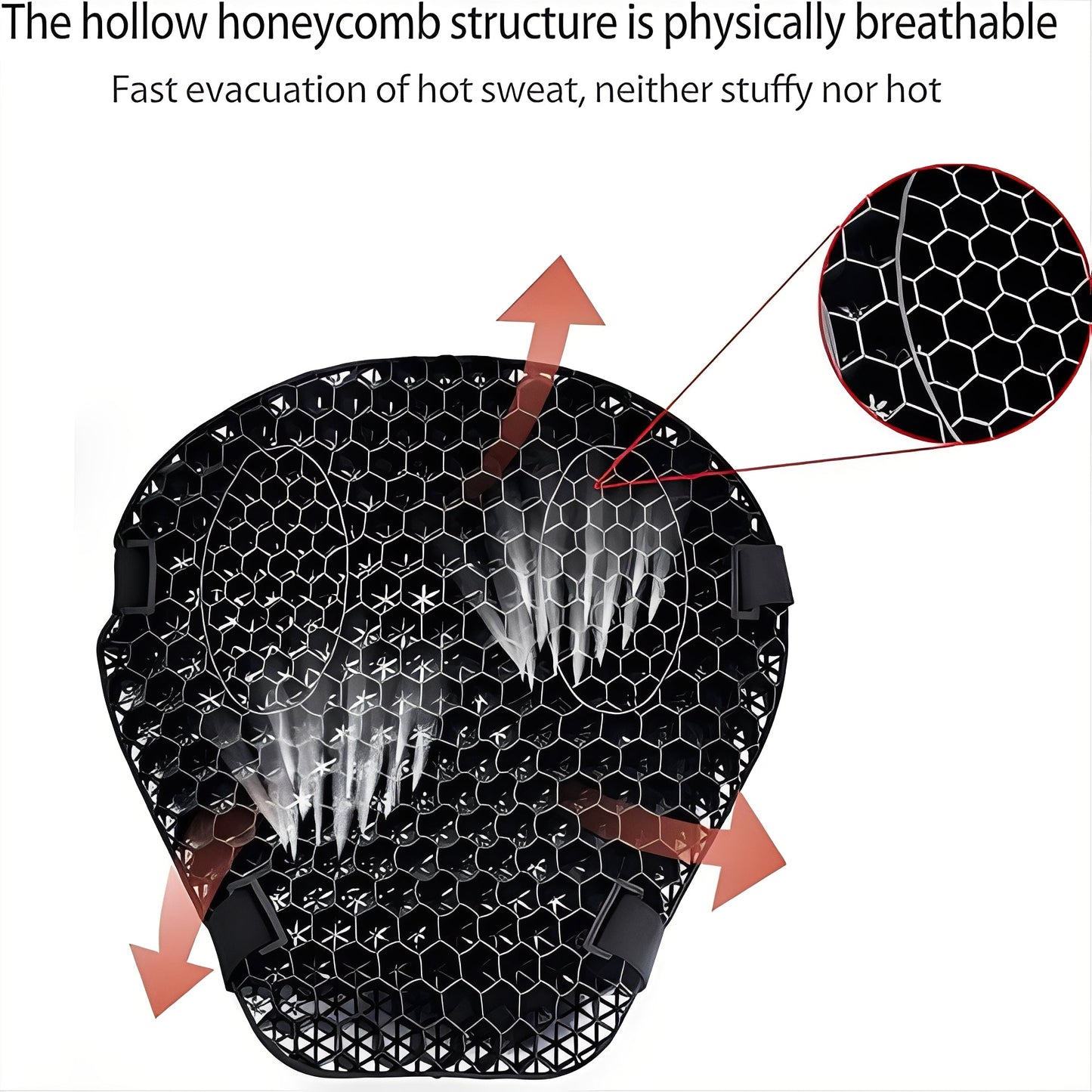Comfortable Motorcycle Gel Seat Pad with Breathable Design