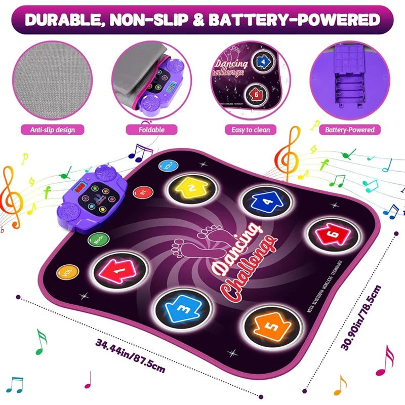 Fun Kids Dance Pad with Lights and 5 Game Modes