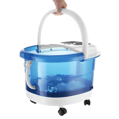 Relaxing Heated Foot Spa Massager with Bubbles and Rollers