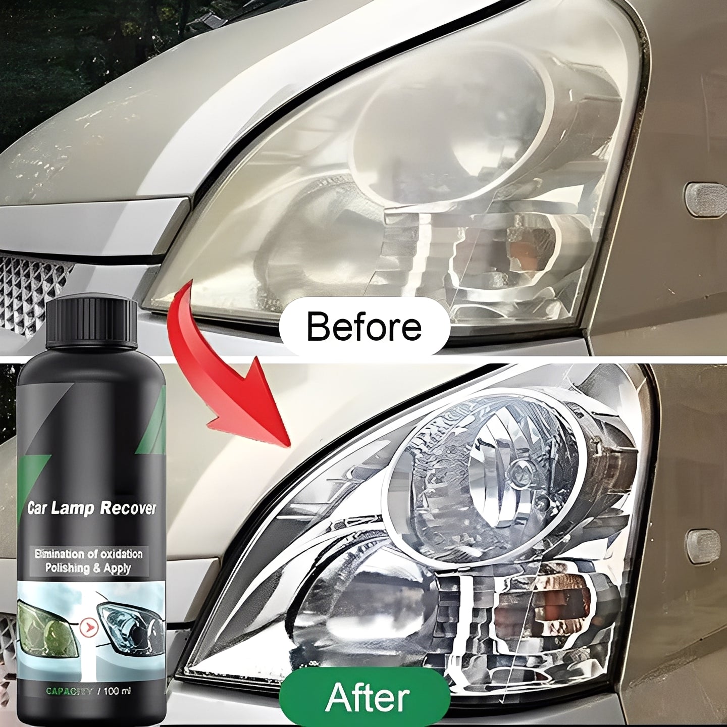Car Headlight Restoration Kit, 2 Pack