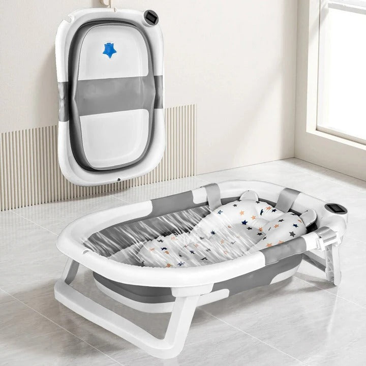 Portable Baby Bath Tub with Thermometer