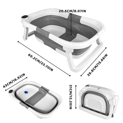 Portable Baby Bath Tub with Thermometer