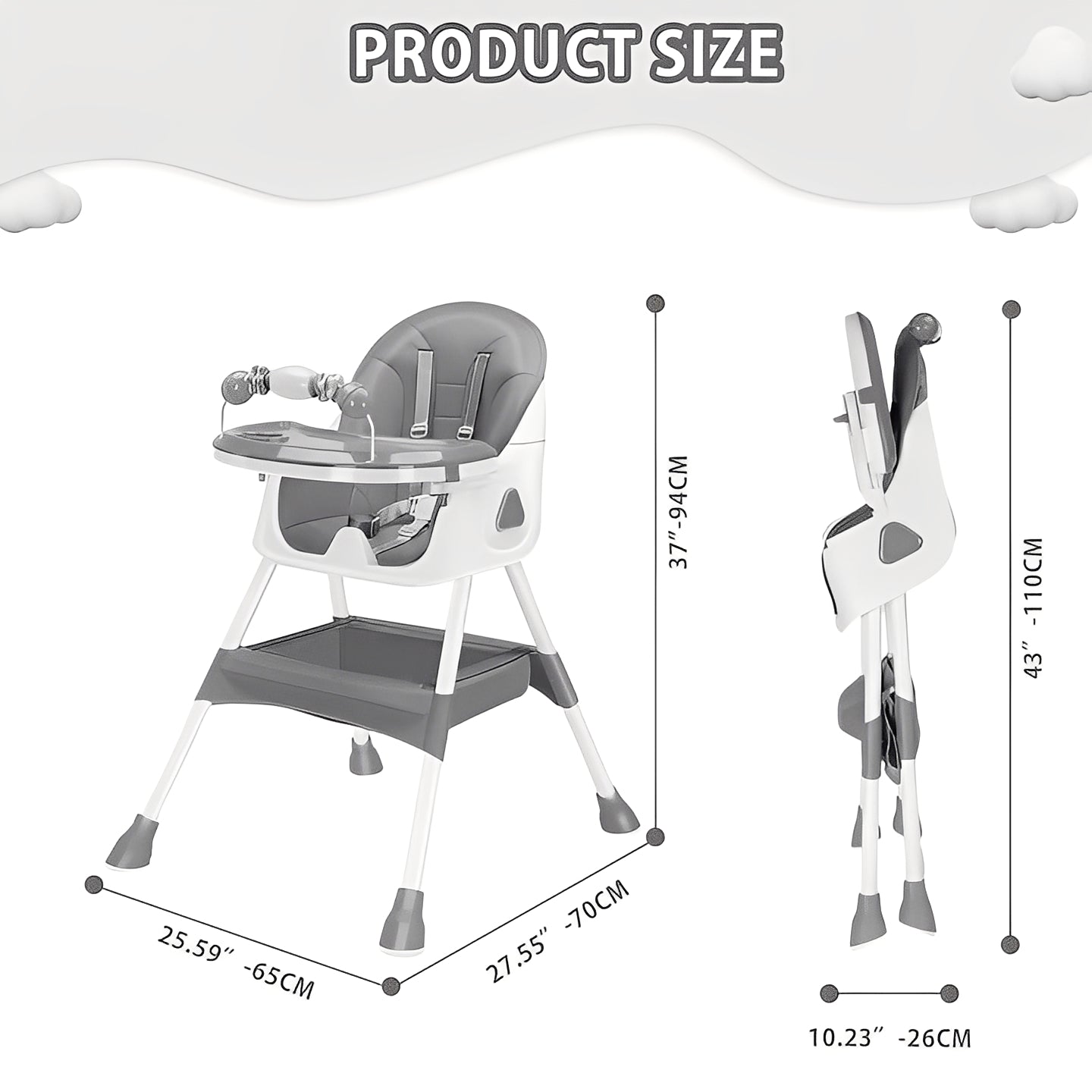 Portable Infant Chair with Durable Metal Frame