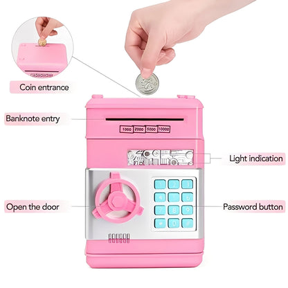 Secure Digital Money Box for Children with Lock