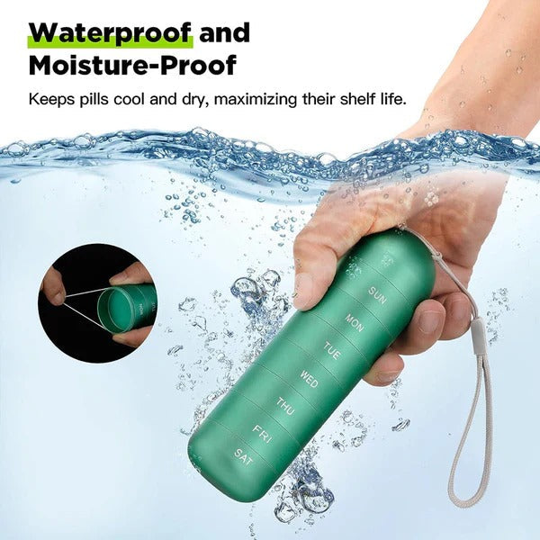 Portable Compact Pill Box with 7 Day Supply
