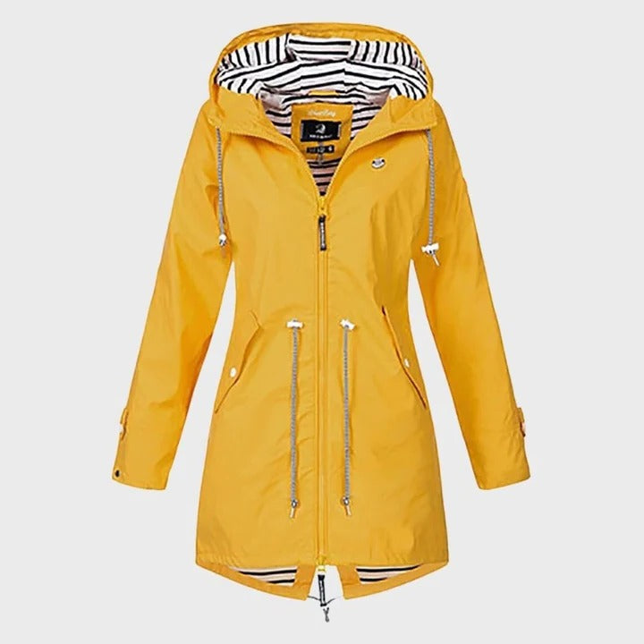 Waterproof Ladies Windbreaker with Adjustable Hood