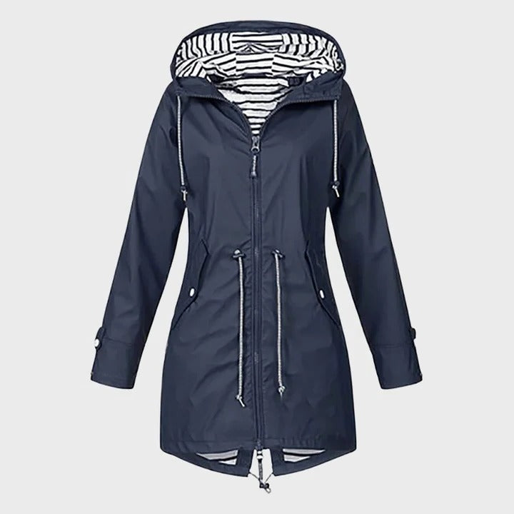 Waterproof Ladies Windbreaker with Adjustable Hood