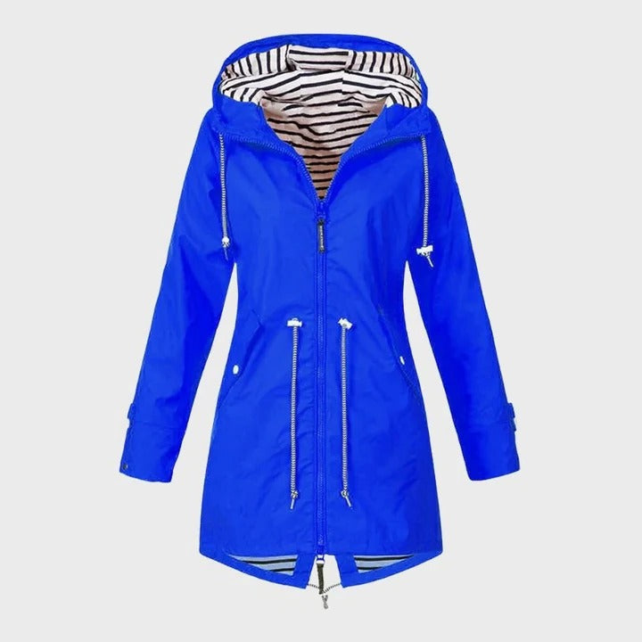 Waterproof Ladies Windbreaker with Adjustable Hood